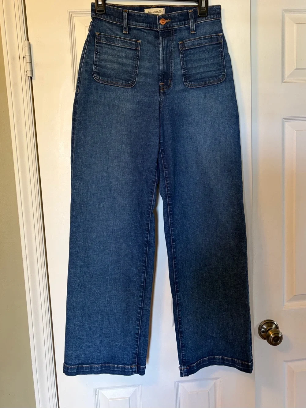 Madewell The Emmett Wide-Leg Full Length Nighthawk Wash Size 27 - Picture 5 of 10